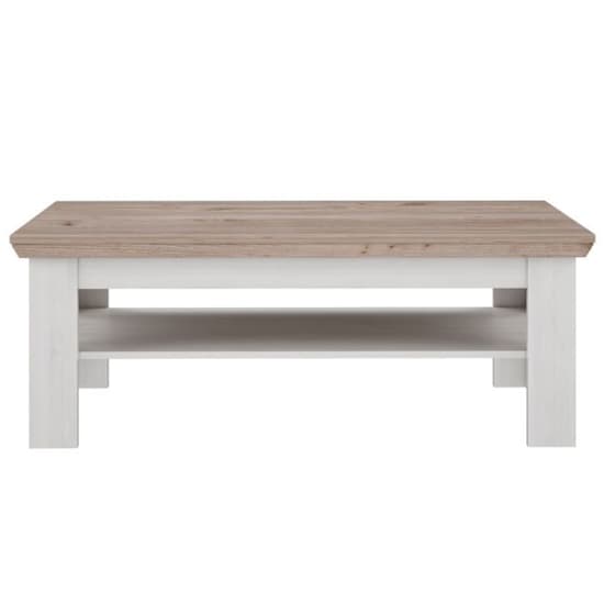 Iloilo Wooden Coffee Table In Nelson Oak And Snowy Oak Furniture in
