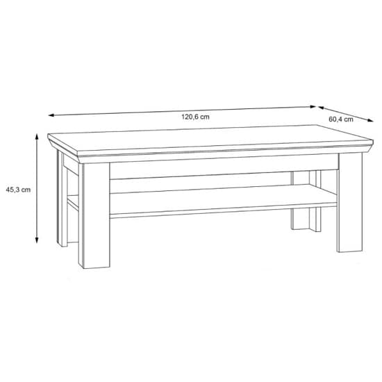 Iloilo Wooden Coffee Table In Nelson Oak And Snowy Oak Furniture in