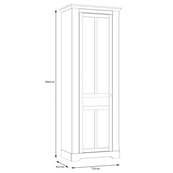 Iloilo Wooden Hallway Wardrobe 1 Door In Nelson Oak Snowy Oak_7