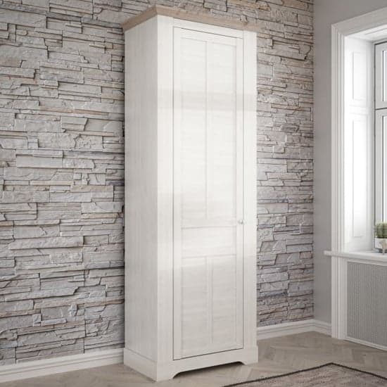Iloilo Wooden Hallway Wardrobe 1 Door In Nelson Oak Snowy Oak_1