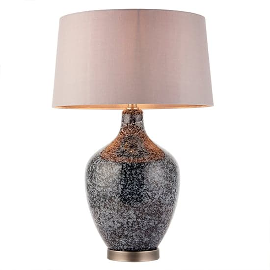 Ilsa Mink Faux Silk Cylinder Shade Table Lamp In Black_2