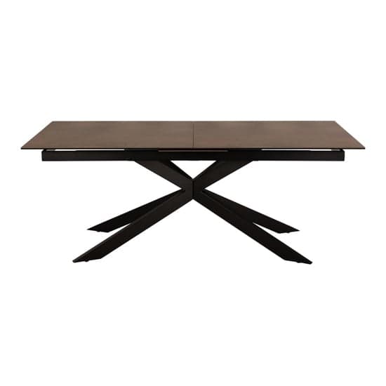 Imperia Extending Ceramic Dining Table Large In Rusty Brown_2