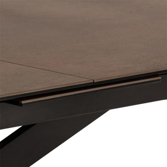 Imperia Extending Ceramic Dining Table Large In Rusty Brown_4