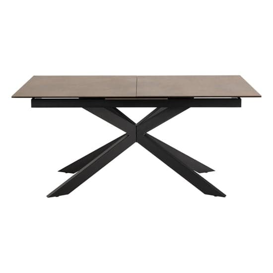 Imperia Extending Ceramic Dining Table In Rusty Brown_2