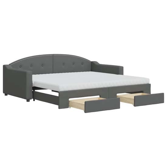 Imperia Velvet Daybed With Trundle And Drawers In Light Grey_2