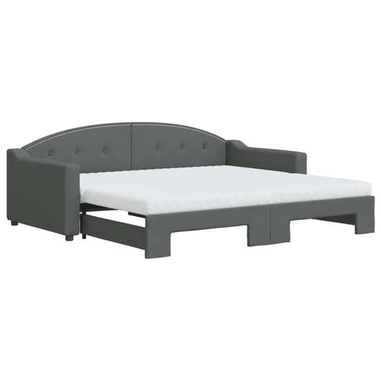Imperia Velvet Daybed With Trundle And Mattresses In Dark Grey_2