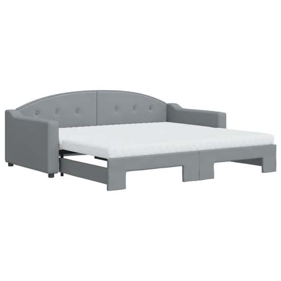 Imperia Velvet Daybed With Trundle And Mattresses In Light Grey_2