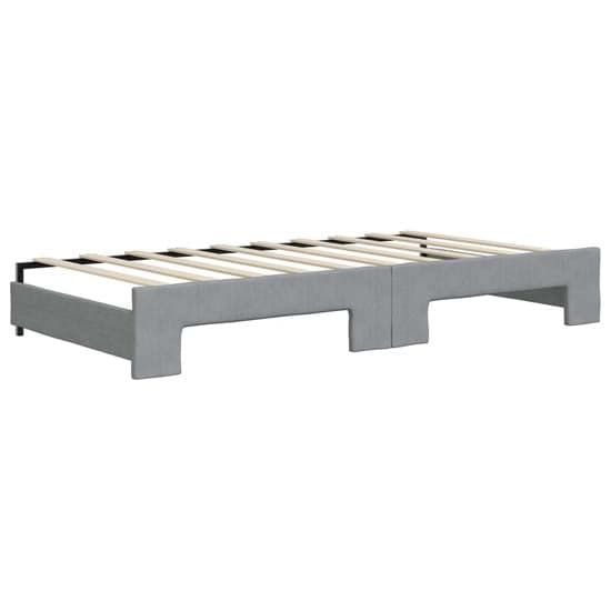Imperia Velvet Daybed With Trundle And Mattresses In Light Grey_5