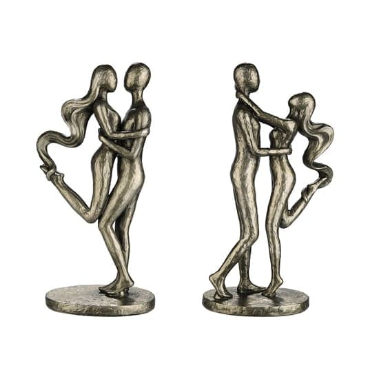 In Love Poly Set Of 2 Design Sculpture In Antique Brown_2