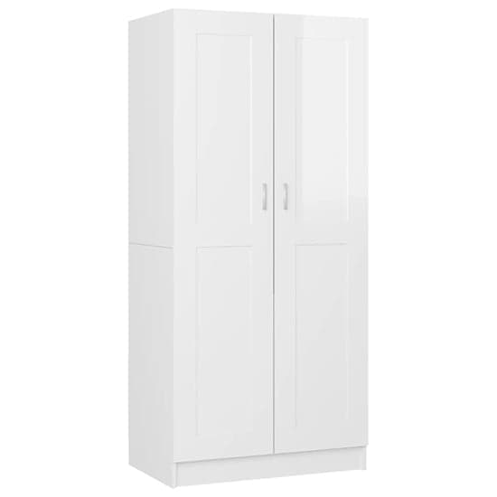 Inara High Gloss Wardrobe With 2 Doors In White_3