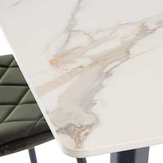 Inbar 160cm Marble Dining Table In Kass Gold With Black Legs_2