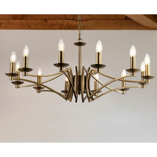 Infinity Wall Hung 12 Pendant Light In Antique Brass_2