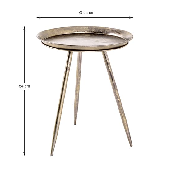 Inman Large Round Metal Side Table In Bronze_3