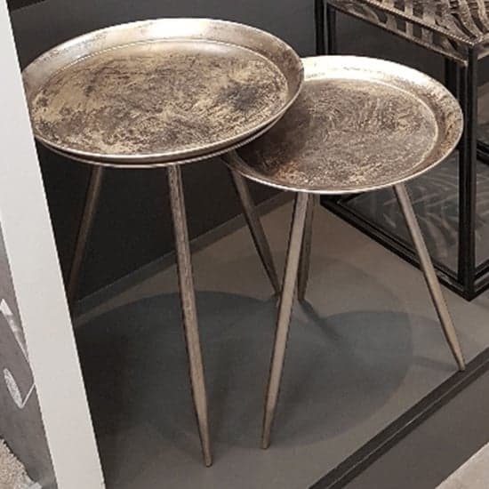 Inman Round Metal Set Of 2 Side Tables In Bronze_1