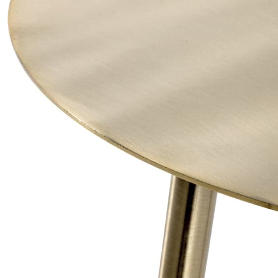 Inman Round Metal Side Table In Gold_3