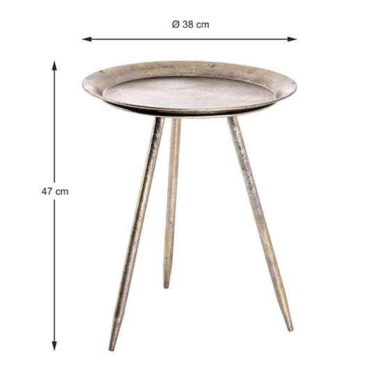 Inman Small Round Metal Side Table In Bronze_3