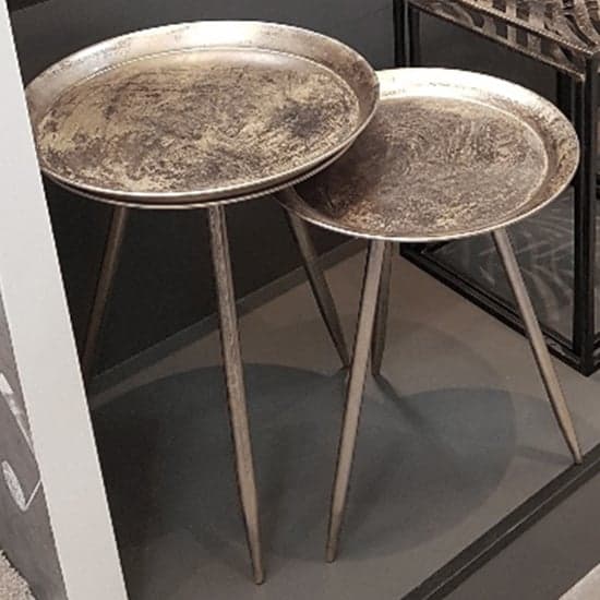 Inman Small Round Metal Side Table In Bronze_4