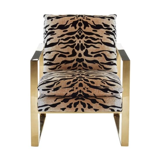 Intercrus Upholstered Fabric Armchair In Tiger Print_2