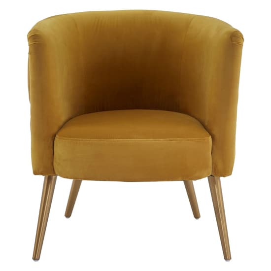 Intercrus Upholstered Fabric Tub Chair In Yellow_3