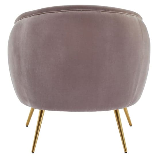 Intercrus Upholstered Velvet Armchair In Mink And Gold_5