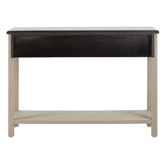 Intercrus Wooden Console Table With 3 Drawers In Stone Linen_5