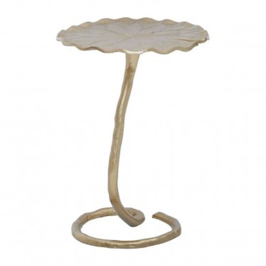 Inventive Round Metal Side Table In Gold_2
