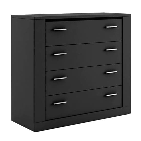 Ionia Wooden Chest Of 4 Drawers In Matt Black_2