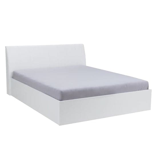 Iowa High Gloss King Size Bed In White_2