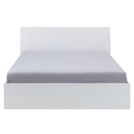 Iowa High Gloss King Size Bed In White_3