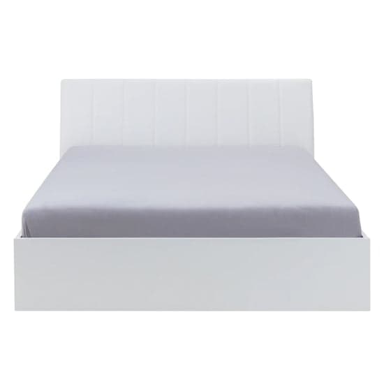 Iowa High Gloss Ottoman King Size Bed In White_4