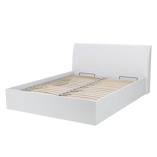 Iowa High Gloss Ottoman Super King Size Bed In White_6
