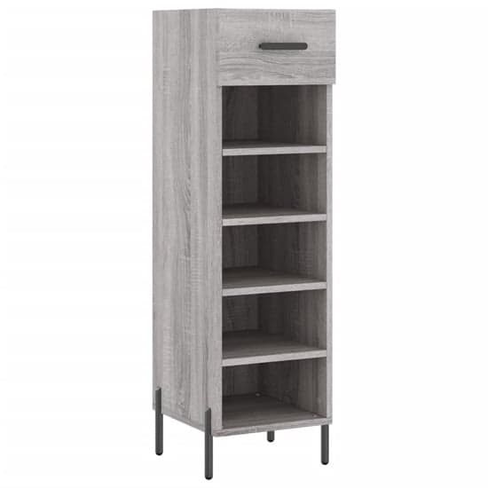 Iris Wooden Shoe Storage Cabinet 1 Drawer In Grey Sonoma Oak_2