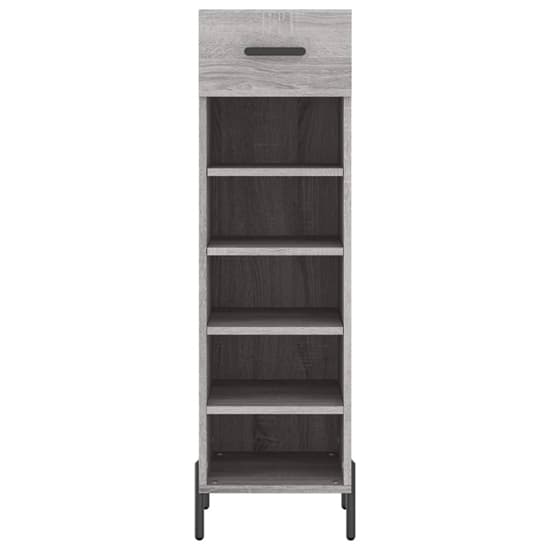 Iris Wooden Shoe Storage Cabinet 1 Drawer In Grey Sonoma Oak_4