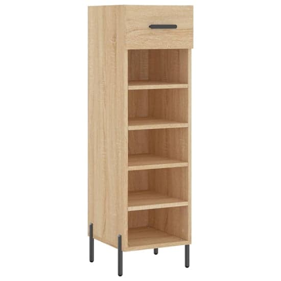 Iris Wooden Shoe Storage Cabinet With 1 Drawer In Sonoma Oak_2