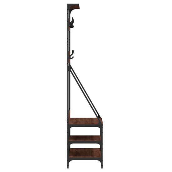 Ironton Wooden Clothes Rack With Shoe Storage In Brown Oak_5