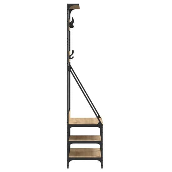 Ironton Wooden Clothes Rack With Shoe Storage In Sonoma Oak_5