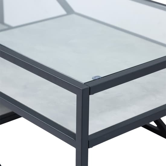 Irvine Clear Glass Coffee Table With Matte Black Steel Frame_4