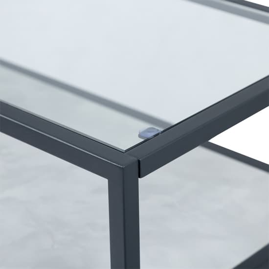 Irvine Clear Glass Console Table With Matte Black Steel Frame_4