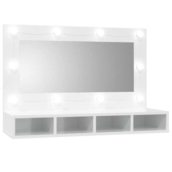 Irvine High Gloss Wall Dressing Cabinet In White With LED_2