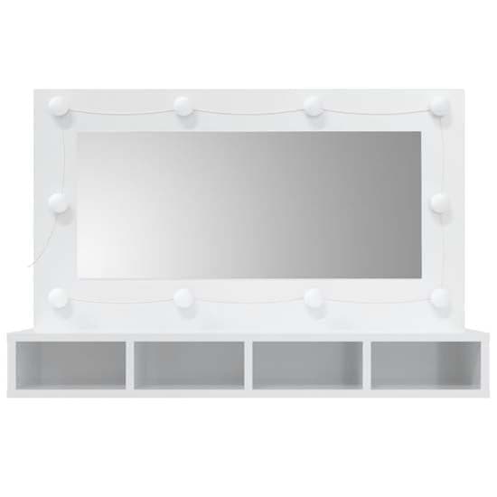 Irvine High Gloss Wall Dressing Cabinet In White With LED_3