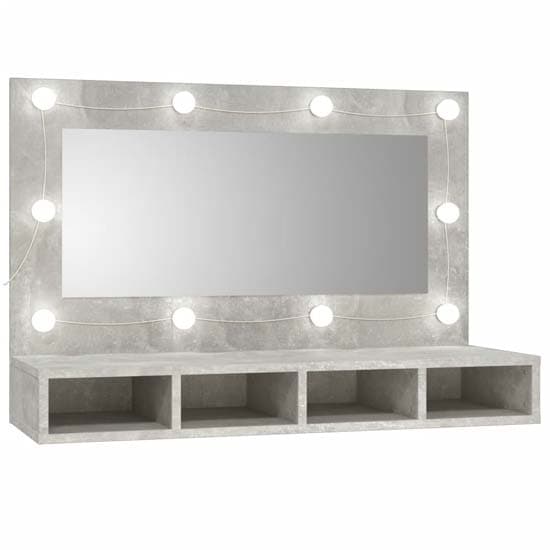 Irvine Wooden Wall Dressing Cabinet In Concrete Effect With LED_2
