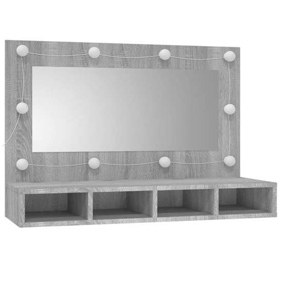 Irvine Wooden Wall Dressing Cabinet In Grey Sonoma Oak With LED_3