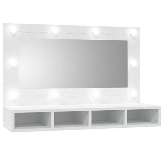 Irvine Wooden Wall Dressing Cabinet In White With LED_2