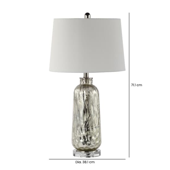 Irvine White Linen Shade Table Lamp With Silver Glass Base_2