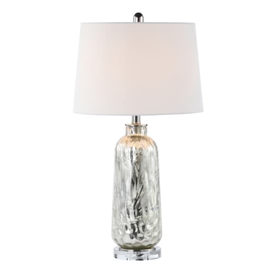Irvine White Linen Shade Table Lamp With Silver Glass Base_3