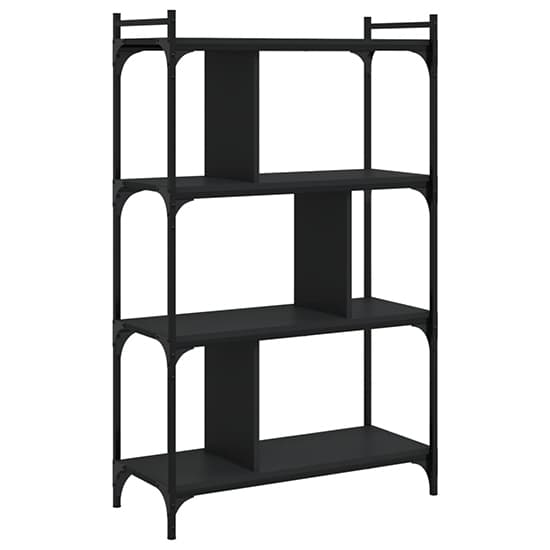 Irvine Wooden Bookcase With 4-Tier In Black_2