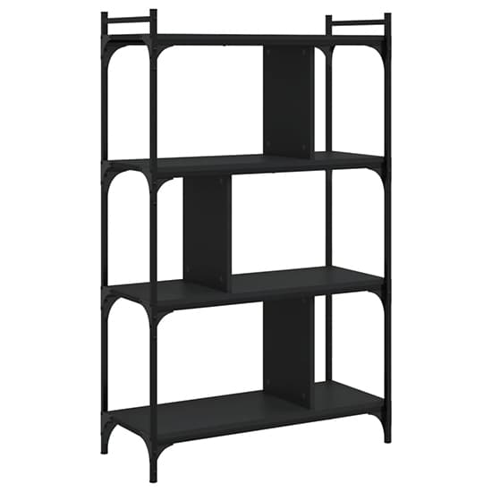 Irvine Wooden Bookcase With 4-Tier In Black_5