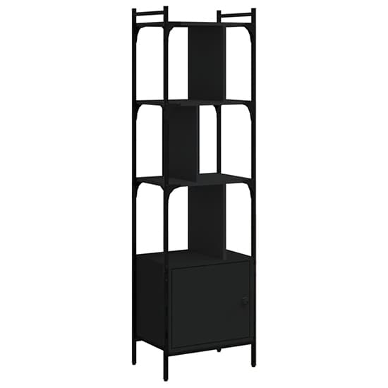 Irving Wooden Bookcase With 4-Tier And 2 Doors In Black_2