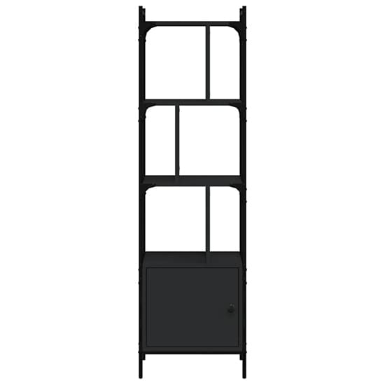 Irving Wooden Bookcase With 4-Tier And 2 Doors In Black_3
