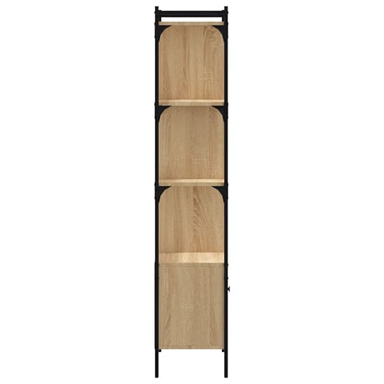 Irving Wooden Bookcase With 4-Tier And 2 Doors In Sonoma Oak_4